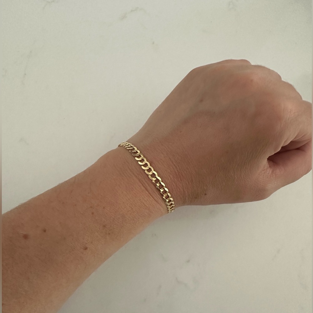 7” 10k Gold Chain Bracelet